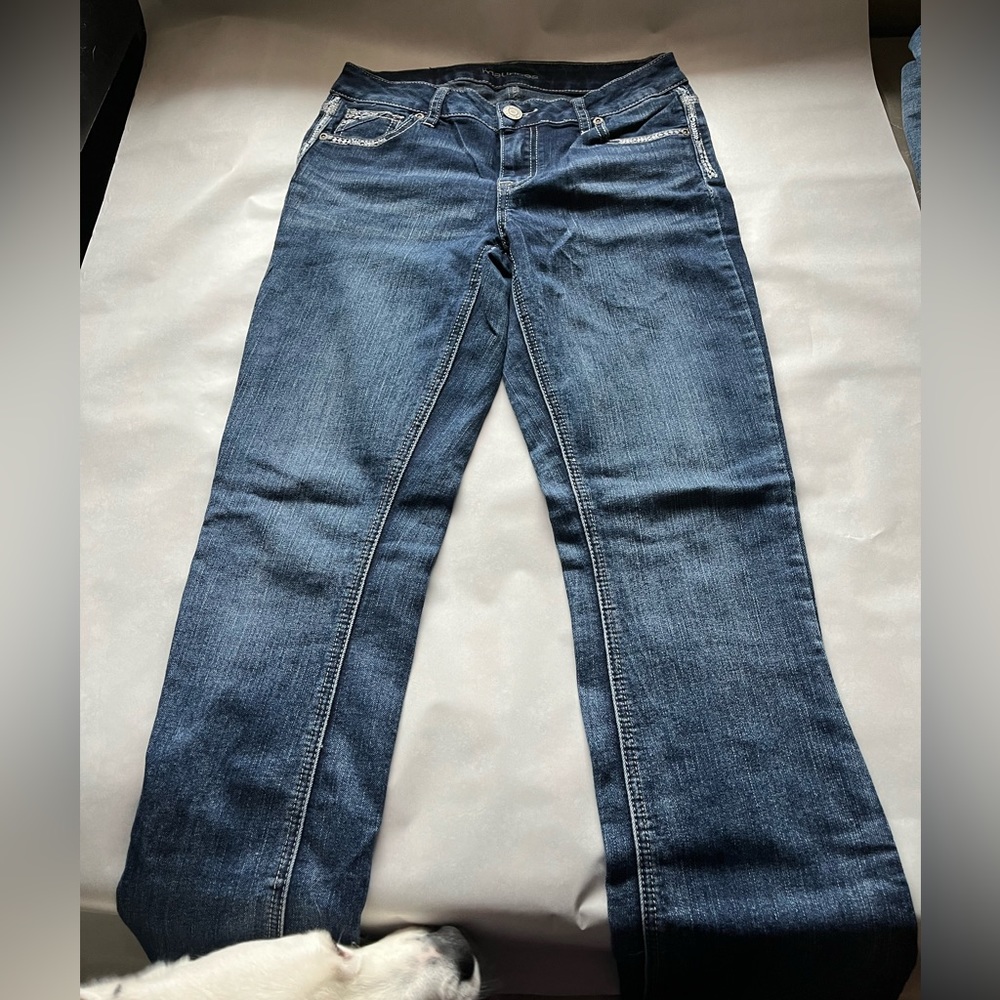 Maurice’s flat out skinny jeans with a decorated back. Barely worn